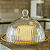 Queijeira de Cristal com Tampa e Fio de Ouro Império 20cm x 20cm x 13,5cm - Wolff - Imagem 4