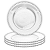 Kit 4 Pratos Rasos de Cristal de Chumbo Pearl com Borda Delicada para Servir Mesa Posta 28cm - Wolff - Imagem 1