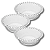 Conjunto 3 Bowls Tigelas de Cristal Pearl Sobremesa Molhos Mesa Posta - 14cm x 4,5cm - Wolff - Imagem 1