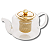 Chaleira de Vidro Borossilicato Resistente Com Difusor e Tampa De Inox Dourado - 600mL - Wolff - Imagem 1