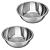 Kit 2 Tigela Bacia Bowl De Inox Médio Redondo 37cm 7 Litros Cozinha Uny Home - Imagem 1