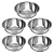 Kit 5 Tigela Bacia Bowl De Inox Médio Redondo 37cm 7 Litros Cozinha Uny Home - Imagem 1
