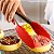 Pegador de Silicone e Aço Inox Vermelho Multiuso Para Cozinha Saladas Alimentos 29,5cm Uny Home - Imagem 6