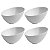 Kit 4 Tigelas Angular Cumbuca Bowl Multiuso Cozinha Melamina Premium 350ml Bestfer - Imagem 1