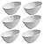 Kit 6 Tigelas Angular Cumbuca Bowl Multiuso Cozinha Melamina Premium 350ml Bestfer - Imagem 1