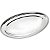 Travessa Oval Rasa Aço Inox 35cm Para Servir Alimentos Porções Cozinha Restaurante - Ke Home - Imagem 1