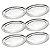 Kit 6 Travessas Oval Rasa Aço Inox 22cm Para Servir Alimentos Porções Cozinha Restaurante - Ke Home - Imagem 1