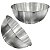Kit 2 Saladeira Escovada Bowl Tigela de Aço Inox Saladas Preparo de Alimentos 22cm - Ke Home - Imagem 1