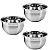 Kit 3 Tigelas Mixing Bowl De Inox Redondo 14cm Para Preparo Cozinha Salada Confeitaria PP - Ke Home - Imagem 1