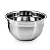 Kit 3 Tigelas Mixing Bowl De Inox Redondo 14cm Para Preparo Cozinha Salada Confeitaria PP - Ke Home - Imagem 2