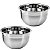 Kit 2 Tigelas Mixing Bowl De Inox Redondo 26cm Para Preparo Cozinha Salada Confeitaria G - Ke Home - Imagem 1