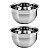 Kit 2 Tigelas Mixing Bowl De Inox Redondo 30cm Para Preparo Cozinha Salada Confeitaria XXG - Ke Home - Imagem 1