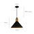 Pendente Cone Aluminio Preto com Dourado 24cm | Nitrolux 5178 - Imagem 6