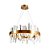 Pendente Kryp LED Integrado 30W 3000K 3200lm IP20 Dourado e Transparente | Bella KRY1PD01DR060 - Imagem 1