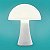 Luminária de Mesa Mushroom Branco Polietileno 31x25x25cm | Usare 2405 - Imagem 1