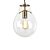 Pendente Tommy Ø21,5cm – Lustre de Vidro Transparente e Metal Dourado E27 – Skylight SKY-3039TS - Imagem 2