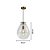 Pendente Tommy Ø30cm – Lustre de Vidro Transparente e Metal Dourado E27 – Skylight SKY-3039TP - Imagem 4