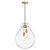 Pendente Tommy Ø40cm – Lustre de Vidro Transparente e Metal Dourado E27 – Skylight SKY-3039TM - Imagem 1
