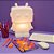 Luminária de Mesa Robô Branco Polietileno 32x23x12cm | Usare 1411 - Imagem 1