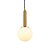 Pendente Basic (A) 33cm Metal e Vidro Dourado e Fosco - Skylight SKY-3123DO - Imagem 1