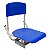 Cadeira Banco Giratória Dobrável Azul P/ Barco Lancha - Imagem 1