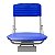 Cadeira Banco Giratória Dobrável Azul P/ Barco Lancha - Imagem 2