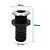 Saída de Água Costado Reta 1 1/2" 38mm Porão Barco Lancha - Imagem 2