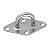 Alça Base Diamante Inox 8 mm Amarração Corda P/ Barco Lancha - Imagem 1