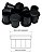 Ponteira Interna 7/8" 22mm Preto - Kit 32 unidades - Imagem 5