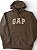 Blusa de Moletom Fechada GAP Logo Bordado Marrom - Imagem 4