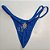 Calcinha Micro 4 Regulagem - Tule Listrado Azul Royal Transparente - Hot Wife - Imagem 1