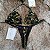 Conjunto - Top micro + calcinha bronze 5 frente maior  - Militar com preto cirrê - Imagem 1