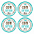Adesivo Embalagem Mini 3x3 cm  - Com Amor Vintage - Imagem 1