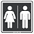Placa Banheiro Feminino e Masculino 14x14 cm - Imagem 1