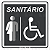 Placa Banheiro Sem Gênero / Acessível 14x14 cm - Imagem 1