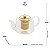Bule para Chá cm vidro Borossilicato com infusor dourado 600ml Wolff - Imagem 3