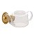 Bule para Chá cm vidro Borossilicato com infusor dourado 600ml Wolff - Imagem 2