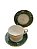 Conjunto com 6 Xícaras de chá com pires Marble verde 250ml - Imagem 1