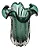 Vaso Wolff Italy De Vidro Verde Esmeralda 19cm X 24cm - Imagem 1