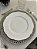Conjunto 6 pratos rasos Maldivas porcelana fio prata 28cm - Imagem 2