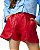 Shorts Couro Ecológico Vermelho - Imagem 2