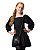 Vestido Curto Cintura Deslocada Preto - Imagem 1