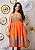 Vestido Laranja Bordado Corais - Imagem 1