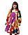 Vestido Maxi Flores Coloridas Com Mangas Longas - Imagem 1
