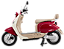 Scooter Elétrica Cappuccino 1000W Vermelha/Bege – New E-Bike - Imagem 1
