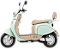 Scooter Elétrica Cappuccino 1000W Verde/Bege – New E-Bike - Imagem 1