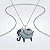 Colar Elefante Cravejado Prata - Imagem 1