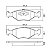 Pastilha de Freio de Dianteira Fiat Palio Sinea 1.0 1.4 Cobreq N595 - Imagem 1