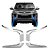 Kit 4 Moldura Aplique Friso Cromado Parachoque L200 Triton 2020 a 2024 - Imagem 1