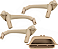 Kit Jogo 4 Puxador Interno Porta Bmw X3 X4 2010 a 2016 Bege - Imagem 5